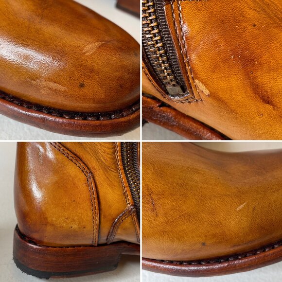 BED STU Tess Tan Distressed Leather Tall Riding Boots BEDSTU Size 8 - Picture 10 of 16